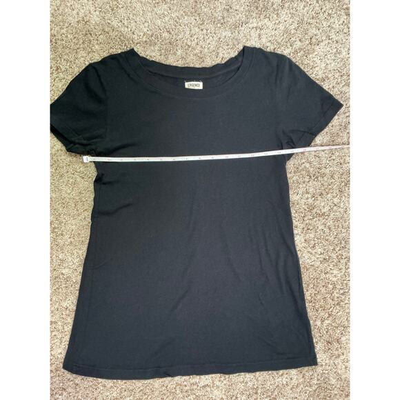 L’AGENCE Cory Cotton Scoopneck Tee Black Med - Picture 6 of 10